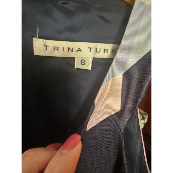 Trina Turk Aptos Dress sz 8 geometric multi color sleeveless dress - Picture 7 of 8